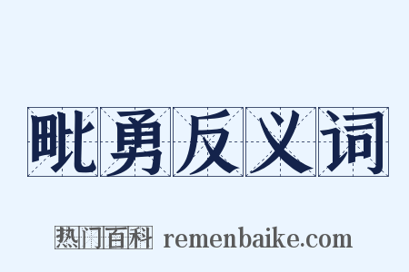 毗勇反义词是什么意思的图片